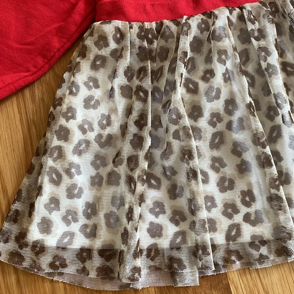6-9M Minnie Mouse Cheetah Print Dress With Pants